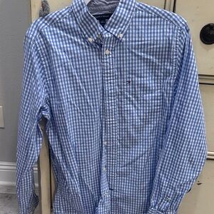 Tommy Hilfiger Blue Checkered Button-Down Shirt